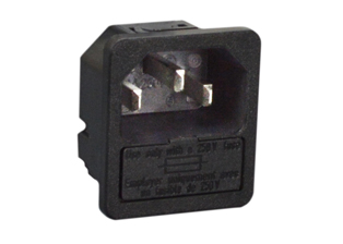 IEC 60320 C-14 10 AMPERE-250 VOLT POWER ENTRY MODULE, SINGLE POLE, SNAP-IN MOUNT FOR 1.5 mm THICK PANEL, BRASS NICKEL PLATED TERMINALS AND CONTACTS, FUSE DRAWER FOR 5 x 20 mm FUSE AND SPARE FUSE COMPARTMENT, 3.5 x 0.8 mm (0.138 x 0.032) SOLDER TERMINALS, 2 POLE-3 WIRE GROUNDING, CE MARK, BLACK. 

<br><font color="yellow">Notes: </font> 
<br><font color="yellow">*</font> Material = Thermoplastic polyamide 6.6.
<br><font color="yellow">*</font> Models also available for 1.0, 1.2, 1.5, 2.0, 2.5 and 3.0 mm thick panels.

<br>
<br>
Models available:
<br>
(1.0mm thick panels - <a href="https://internationalconfig.com/documents/57425X1.0M.pdf" style="text-decoration:none" target="_blank">57425X1.0M</a>) 
(1.2mm thick panels - <a href="https://internationalconfig.com/documents/57425X1.2M.pdf" style="text-decoration:none" target="_blank">57425X1.2M</a>)
(1.5mm thick panels - <a href="https://internationalconfig.com/documents/57425.pdf" style="text-decoration:none" target="_blank">57425</a>)<br>
(2.0mm thick panels - <a href="https://internationalconfig.com/documents/57425X2.0M.pdf" style="text-decoration:none" target="_blank">57425X2.0M</a>) 
(2.5mm thick panels - <a href="https://internationalconfig.com/documents/57425X2.5M.pdf" style="text-decoration:none" target="_blank">57425X2.5M</a>) 
(3.0mm thick panels - <a href="https://internationalconfig.com/documents/57425X3.0M.pdf" style="text-decoration:none" target="_blank"">57425X3.0M</a>)
