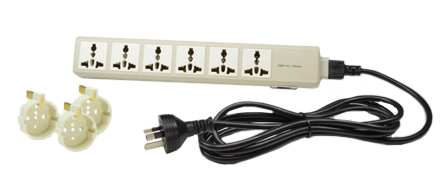 UNIVERSAL AUSTRALIA, NEW ZEALAND, INTERNATIONAL MULTI-CONFIGURATION 6 OUTLET, 13 AMPERE-250 VOLT [3250 WATTS] PDU POWER STRIP, 50/60Hz, C-14 POWER INLET, SURGE PROTECTION, ILLUMINATED ON/OFF CIRCUIT BREAKER, 2 POLE-3 WIRE GROUNDING [2P+E], <font color="YELLOW"> AUSTRALA, NEW ZEALAND AS/NZS 4417 (RCM), AS/NZS 3112 POWER CORD, 2.5 METERS [8FT-2IN] LONG</font>. IVORY.

<br><font color="yellow">Notes: </font> 
<br><font color="yellow">*</font> C-14 power inlet accepts all IEC 60320 C-13, C-15 power cords, connectors.
 <br><font color="yellow">*</font> Universal outlets accept European, Germany, France, Belgium, UK, British, Italy, Denmark, Swiss, Australia, China, Japan, Brazil, Argentina, American, South America, Israel, Asia, Thailand plugs.

<br><font color="yellow">*</font> <font color="yellow"> Outlets also accepts South Africa, India Type D (5/6A-250V) BS 546 plugs, South Africa 16A-250V Type N (SANS 164-2) plugs.</font> Use #74900-SGA socket adapter to provide ground [Earth] connection when European CEE 7/4, CEE 7/7 Schuko plugs are used with #58209 outlets.
<br><font color="yellow">*</font> Three #74900-SGA socket adapters included.  
<br><font color="yellow">*</font> For PDU horizontal rack mount applications. Use #52019, #52019-BLK mounting plates.
<br><font color="yellow">*</font> Complete range of Universal Multi Configuration Power Strips. <a href="https://www.internationalconfig.com/multi-configuration-universal-power-strips-multiple-outlet-pdu-power-distribution-units.asp" style="text-decoration: none">Universal Power Strips Link</a>
<br><font color="yellow">*</font> Power cords, plugs, outlets, connectors are listed below in related products. Scroll down to view.
 


 