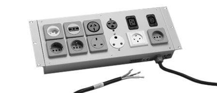 UNIVERSAL 250 VOLT INTERNATIONAL, EUROPEAN 12 OUTLET MULTI CONFIGURATION PDU POWER STRIP, METAL ENCLOSURE, HORIZONTAL RACK MOUNT, "19" IN. HORIZONTAL RACK MOUNT, 4U HIGH, MOUNTING BRACKETS REVERSIBLE, 3.66 METER (12 FEET) LONG POWER CORD, STRIPPED ENDS, GRAY. 

<br><font color="yellow">Notes: </font> 
<br><font color="yellow">*</font> Sockets & plug types = European Schuko German CEE 7/7, CEE 7/3, CEE 7/16, Type E, F, C, UK -British BS 1363 Type G, France - Belgium CEE 7/5 Type E, Australia - China 10A Type I, Italy 10/15A Type L, S. Africa - India 16A Type M, Denmark Type D, Israel Type H, Swiss 10A Type J, NEMA 6-15R (15A), IEC 60320 C-13, C-19 Outlets.
<br><font color="yellow">*</font> Operating Temp. = 0�C to +60�C.
<br><font color="yellow">*</font> Storage Temp. = -10�C to +70�C.
<br><font color="yellow">*</font> Complete range of Universal Multi Configuration Power Strips. <a href="https://www.internationalconfig.com/multi-configuration-universal-power-strips-multiple-outlet-pdu-power-distribution-units.asp" style="text-decoration: none">Universal Power Strips Link</a>
<br><font color="yellow">*</font> Rack and surface mount outlet strips for specific countries are also listed below. Scroll down to view.