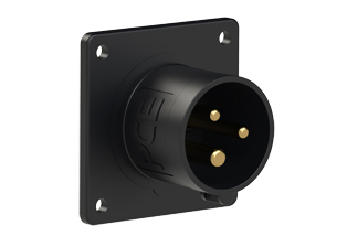 PCE 6139-5, STRAIGHT INLET (56mmX56mm MOUNTING), 20A-277V, SPLASHPROOF IP44, 5h, 2P3W, GRAY.
<br>PIN & SLEEVE PANEL MOUNT INLET. cULus approved. Conformity Standards, UL 1682, UL 1686, IEC 60309-1, IEC 60309-2, CSA C22.2 182.1

<br><font color="yellow">Notes: </font>
<br><font color="yellow">*</font> Part number 6139-5 electrical rating color code is gray however this device is produced in color all black due to low volume.
<br><font color="yellow">*</font> View "Dimensional Data Sheet" for extended product detail specifications and device measurement drawing.
<br><font color="yellow">*</font> View "Associated Products 1" for general overview of devices within this product category.
<br><font color="yellow">*</font> View "Associated Products 2" to download IEC 60309 Pin & Sleeve Brochure containing the complete cULus listed range of pin & sleeve devices.
<br><font color="yellow">*</font> Select mating IEC 60309 IP44 splashproof and IP67 watertight devices individually listed below under related products. Scroll down to view.