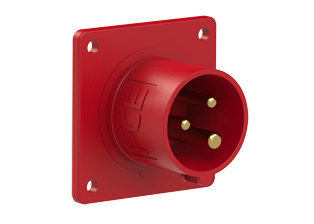 PCE 6139-7, STRAIGHT INLET (56mmX56mm MOUNTING), 20A-480V, SPLASHPROOF IP44, 7h, 2P3W, RED.
<br>PIN & SLEEVE PANEL MOUNT INLET. cULus approved. Conformity Standards, UL 1682, UL 1686, IEC 60309-1, IEC 60309-2, CSA C22.2 182.1

<br><font color="yellow">Notes: </font>
<br><font color="yellow">*</font> View "Dimensional Data Sheet" for extended product detail specifications and device measurement drawing.
<br><font color="yellow">*</font> View "Associated Products 1" for general overview of devices within this product category.
<br><font color="yellow">*</font> View "Associated Products 2" to download IEC 60309 Pin & Sleeve Brochure containing the complete cULus listed range of pin & sleeve devices.
<br><font color="yellow">*</font> Select mating IEC 60309 IP44 splashproof and IP67 watertight devices individually listed below under related products. Scroll down to view.
