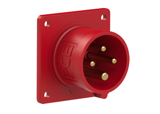 PCE 6149-6, STRAIGHT INLET (56mmX56mm MOUNTING), 16A/20A-380V, SPLASHPROOF IP44, 6h, 3P4W, RED.
<br>PIN & SLEEVE PANEL MOUNT INLET. cULus, OVE approved. Conformity Standards, UL 1682, UL 1686, IEC 60309-1, IEC 60309-2, CSA C22.2 182.1, CEE, EN 60309-1, EN 60309-2.

<br><font color="yellow">Notes: </font>
<br><font color="yellow">*</font> View "Dimensional Data Sheet" for extended product detail specifications and device measurement drawing.
<br><font color="yellow">*</font> View "Associated Products 1" for general overview of devices within this product category.
<br><font color="yellow">*</font> View "Associated Products 2" to download IEC 60309 Pin & Sleeve Brochure containing the complete cULus listed range of pin & sleeve devices.
<br><font color="yellow">*</font> Select mating IEC 60309 IP44 splashproof and IP67 watertight devices individually listed below under related products. Scroll down to view.