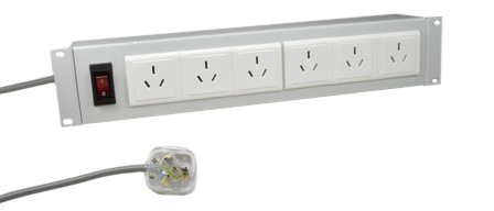 CHINA 16 AMPERE-250 VOLT 6 OUTLET (CH2-16R) PDU POWER STRIP, "19 IN." HORIZONTAL RACK MOUNT, METAL ENCLOSURE, SHUTTERED CONTACTS, ILLUMINATED 15 AMPERE DOUBLE POLE CIRCUIT BREAKER, 2 POLE-3 WIRE GROUNDING (2P+E), 2.0 METER (6FT-7IN) LONG CORD WITH CH2-16P PLUG. GRAY.
<br><font color="yellow">Notes: </font> 
<br><font color="yellow">*</font> Power strip outlets accept only 16A-250V (CH2-16P) China plugs. 
<br><font color="yellow">*</font> Operating temp. = 0C to +60C.
<br><font color="yellow">*</font> Storage temp. = -10C to +70C.
<br><font color="yellow">*</font> China plugs, outlets, power cords, connectors, outlet strips, GFCI sockets listed below in related products. Scroll down to view.
 