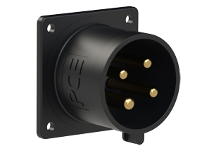 PCE 6249-5, STRAIGHT INLET (56mmX56mm MOUNTING), 30A-600V, SPLASHPROOF IP44, 5h, 3P4W, BLACK.
<br>PIN & SLEEVE PANEL MOUNT INLET. cULus approved. Conformity Standards, UL 1682, UL 1686, IEC 60309-1, IEC 60309-2, CSA C22.2 182.1

<br><font color="yellow">Notes: </font>
<br><font color="yellow">*</font> View "Dimensional Data Sheet" for extended product detail specifications and device measurement drawing.
<br><font color="yellow">*</font> View "Associated Products 1" for general overview of devices within this product category.
<br><font color="yellow">*</font> View "Associated Products 2" to download IEC 60309 Pin & Sleeve Brochure containing the complete cULus listed range of pin & sleeve devices.
<br><font color="yellow">*</font> Select mating IEC 60309 IP44 splashproof and IP67 watertight devices individually listed below under related products. Scroll down to view.