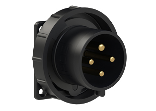 PCE 62492-12, STRAIGHT INLET (60mmX60mm MOUNTING), 30A-120/250V (SINGLE PHASE), WATERTIGHT IP67, 12h, 3P4W, ORANGE.
<br>PIN & SLEEVE PANEL MOUNT INLET. cULus approved. Conformity Standards, UL 1682, UL 1686, IEC 60309-1, IEC 60309-2, CSA C22.2 182.1

<br><font color="yellow">Notes: </font>
<br><font color="yellow">*</font> Part number 62492-12 electrical rating color code is orange however this device is produced in color all black due to low volume.
<br><font color="yellow">*</font> View "Dimensional Data Sheet" for extended product detail specifications and device measurement drawing.
<br><font color="yellow">*</font> View "Associated Products 1" for general overview of devices within this product category.
<br><font color="yellow">*</font> View "Associated Products 2" to download IEC 60309 Pin & Sleeve Brochure containing the complete cULus listed range of pin & sleeve devices.
<br><font color="yellow">*</font> Select mating IEC 60309 IP44 splashproof and IP67 watertight devices individually listed below under related products. Scroll down to view.