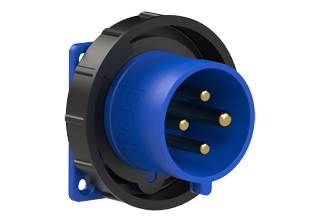 PCE 62492-9, STRAIGHT INLET (60mmX60mm MOUNTING), 30A/32A-250V, WATERTIGHT IP67, 9h, 3P4W, BLUE.
<br>PIN & SLEEVE PANEL MOUNT INLET. cULus, OVE approved. Conformity Standards, UL 1682, UL 1686, IEC 60309-1, IEC 60309-2, CSA C22.2 182.1, CEE, EN 60309-1, EN 60309-2.

<br><font color="yellow">Notes: </font>
<br><font color="yellow">*</font> View "Dimensional Data Sheet" for extended product detail specifications and device measurement drawing.
<br><font color="yellow">*</font> View "Associated Products 1" for general overview of devices within this product category.
<br><font color="yellow">*</font> View "Associated Products 2" to download IEC 60309 Pin & Sleeve Brochure containing the complete cULus listed range of pin & sleeve devices.
<br><font color="yellow">*</font> Select mating IEC 60309 IP44 splashproof and IP67 watertight devices individually listed below under related products. Scroll down to view.