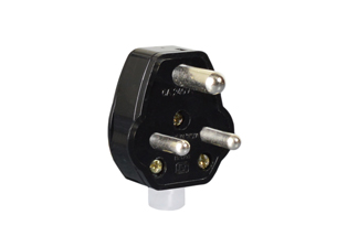 INDIA 6 AMPERE-250 VOLT ANGLE PLUG, IS 1293:2005 <font color="yellow"> TYPE D </font> (IN2-6P), 2 POLE-3 WIRE GROUNDING (2P+E), MAX. CORD O.D. = 0.354" (9mm). BLACK.

<br><font color="yellow">Notes: </font> 
<br><font color="yellow">*</font> ISI mark, BIS approved.
<br><font color="yellow">Notes: </font> 
<br><font color="yellow">*</font> Connects with India, South Africa <font color="yellow"> TYPE D </font> 5A/6A-250V outlets.
<br><font color="yellow">*</font> Power cords, plugs, outlets, GFCI/RCD sockets, PDU power strips, plug adapters listed below. Scroll down to view.
