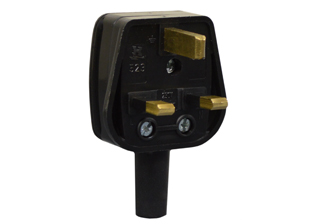 UK, BRITISH, UNITED KINGDOM PLUG (UK1-13P), 13 AMPERE-250 VOLT, BS 1363A TYPE G PLUG, IP20, REWIREABLE DOWN ANGLE PLUG, 13 AMPERE FUSED, 2 POLE-3 WIRE GROUNDING (2P+E), NYLON (HIGH IMPACT RESISTANT). BLACK. 

<br><font color="yellow">Notes: </font> 
<br><font color="yellow">*</font> Max. Cord O.D. = 0.335" (8.5mm)
<br><font color="yellow">*</font> Terminal screw torque = 0.5Nm, Cord grip screw torque = 0.8Nm, Housing screw torque = 0.5Nm.
<br><font color="yellow">*</font> Operating temp. = -5�C to +40�C. �25�C @ 25 h.
<br><font color="yellow">*</font> Material = Polyamide 6.
<br><font color="yellow">*</font> British, UK Plugs available with 3A, 5A, 10A, 13A fuses.
<br><font color="yellow">*</font> British, United Kingdom plugs, power cords, outlets, power strips, GFCI-RCD receptacles, sockets, connectors, extension cords, plug adapters listed below in related products. Scroll down to view.
 