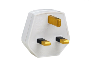 UK, BRITISH, UNITED KINGDOM PLUG (UK1-13P), 13 AMPERE-250 VOLT, BS 1363A TYPE G PLUG, 13 AMPERE FUSED, REWIREABLE DOWN ANGLE PLUG, 2 POLE-3 WIRE GROUNDING (2P+E), WHITE.

<br><font color="yellow">Notes: </font> 
<br><font color="yellow">*</font> Max. Cord O.D. = 0.433" (11mm).
<br><font color="yellow">*</font> British, UK Plugs available with 3A, 5A, 10A, 13A fuses.
<br><font color="yellow">*</font> British, United Kingdom Plugs, Power Cords, Outlets, Power Strips, GFCI-RCD Receptacles, Sockets, Connectors, Extension Cords, Plug Adapters listed below in related products. Scroll down to view.
 

 