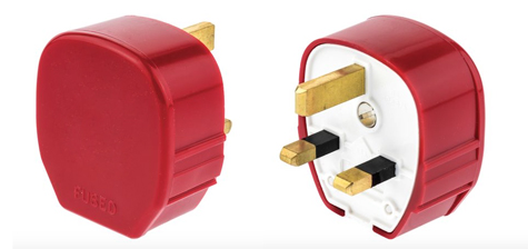 UK, BRITISH, UNITED KINGDOM PLUG, 13 AMPERE-250 VOLT, IMPACT RESISTANT (UK1-13P), BS 1363A TYPE G PLUG, 13 AMPERE FUSED, REWIREABLE INDUSTRIAL GRADE ANGLE PLUG, 2 POLE-3 WIRE GROUNDING (2P+E), RED. ASTA, G MARK APPROVED.

<br><font color="yellow">Notes: </font> 
<br><font color="yellow">*</font> Max. Cord O.D. = 0.433" (11mm).
<br><font color="yellow">*</font> Red Plug Applications include General Use and �Dedicated Circuits� in Commercial, Industrial, Hospital or Medical Installations.
<br><font color="yellow">*</font> Clear "See-Through" plug # 72135-CL Available.
<br><font color="yellow">*</font> British, United Kingdom Plugs, Power Cords, Outlets, Power Strips, GFCI-RCD Receptacles, Sockets, Connectors, Extension Cords, Plug Adapters listed below in related products. Scroll down to view.

 