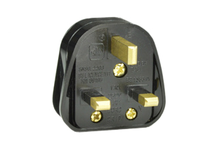 SAUDI ARABIA / GULF STATES 13 AMPERE-250 VOLT PLUG, BS 1363A TYPE G (UK1-13P)(SA1-13P), FUSED 13 AMPERE, 2 POLE-3 WIRE GROUNDING (2P+E), BLACK. 

<br><font color="yellow">Notes: </font> 
<br><font color="yellow">*</font> Max. Cord O.D. = 0.433" (11mm).
<br><font color="yellow">*</font> Operating Temp. = -5�C to +40�C
<br><font color="yellow">GULF STATES ("G" MARK) APPROVED.</font>

<br><font color="yellow">*</font> Saudi Arabia-Gulf States power cords, outlets, plugs, power strips listed below in related products. Scroll down to view.

