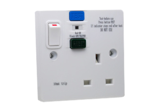 63A AMP RCD Protected 50 AMP 5 Pin Power Point Outlet IP66 Waterproof with Plug 
