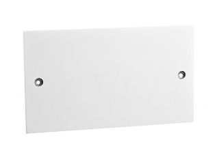 EUROPEAN, BRITISH, INTERNATIONAL BLANK TWO GANG WALL PLATE, 86mmX146mm SIZE, SCREW MOUNT,
<BR>120mm (120.6mm) MOUNTING CENTERS, MOUNTING SCREWS INCLUDED, WHITE.
<BR> <font color="yellow"> Notes:</font>
<BR> <font color="yellow">*</font> MOUNTS ON EUROPEAN FLUSH WALL BOXES #72355X25D, 72355X35D, 72355X47D, 72355-F. 
<BR> <font color="yellow">*</font> MOUNTS ON SURFACE WALL BOXES #72365, 72365-RED.
<BR> <font color="yellow">*</font> MOUNTS ON RECESSED, SURFACE AND WEATHERPROOF BOXES WITH 120mm (120.6mm) MOUNTING CENTERS.