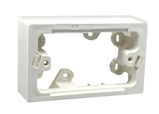 SURFACE MOUNT WALL BOX, 37mm DEEP. WHITE. 

<br><font color="yellow">Notes: </font>

<br><font color="yellow">*</font> Wall box has 83mm (.328")  mounting centers. Same as American 2X4 wall boxes.

<br><font color="yellow">*</font> Accepts South America, Argentina, Brazil, Chile outlets with 83mm mounting centers.  
<br><font color="yellow">*</font> Accepts Australia, South Africa, India, China, Asia outlets with 83mm mounting centers.   

<br><font color="yellow">*</font> Accepts American, Canada outlets with 39/32" (83mm) mounting centers.   
<br><font color="yellow">*</font> Not for use with #74900-MCS, #74900-MCSV W.P. covers.
