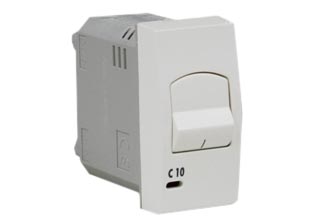 EUROPEAN "MCB" (OVERLOAD PROTECTION) 10 AMPERE-230 VOLT CIRCUIT BREAKER, SINGLE POLE + NEUTRAL, 50/60HZ, INDICATOR LIGHT, 22.5mmX45mm MODULAR SIZE, WALL BOX, PANEL, DIN RAIL MOUNT. WHITE.

<br><font color="yellow">Notes: </font>  
<br><font color="yellow">*</font> Mounts on American 2X4 wall boxes, requires frame # 79170X45-N & # 79140X45-N wall plate (White, SS). 
<br> <font color="yellow">*</font> Mounts on American 4X4 wall boxes, requires frame # 79210X45-N & # 79215X45-N wall plate (White) & blank 79590X45.
<br><font color="yellow">*</font> Mounts on European wall boxes (60mm on center), requires frame # 79250X45-N & wall plate # 79266X45-N.
<br><font color="yellow">*</font> Surface mount insulated wall boxes # 680601X45 series. Surface mount Metal wall boxes # 79240X45 series.
<br><font color="yellow">*</font> Surface mount weatherproof, IP66 rated. Requires frame # 730091X45 & # 74790X45 wall box.
<br><font color="yellow">*</font> Panel mount frames # 79110X45, # 79110X45-ALU. <a href="https://www.internationalconfig.com/catalog_pages/pg94.pdf" style="text-decoration: none" target="_blank"> Panel Mount Instruction Guide</a>
<br><font color="yellow">*</font> Complete range of modular devices and mounting component options. <a href="https://www.internationalconfig.com/modular_electrical_devices.asp" style="text-decoration: none">Modular Devices Link</a>
 <br><font color="yellow">*</font> Wall plates, boxes, outlets, switches, modular GFCI/RCD and circuit breakers are listed below. Scroll down to view.