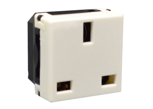UNITED KINGDOM, BRITISH MODULAR OUTLET, 13A-250V BS 1363 TYPE G (UK1-13R), 36mmX36mm SIZE, 2 POLE-3 WIRE GROUNDING (2P+E). IVORY.

<br><font color="yellow">Notes: </font> 
<br><font color="yellow">*</font> Mounts on American 2x4, 4x4 wall boxes. Surface mounts on wall boxes # 74225, 84225-AR.

<br><font color="yellow">*</font> Mounts on European one gang wall boxes with (60mm) mounting centers # 72350X35D, 72350-F, 77190, 72360.

<br><font color="yellow">*</font> Mounts on European two gang wall boxes with (120mm) mounting centers # 72355X35D, 72355-F, 72365.


<br><font color="yellow">*</font> Panel mount on frame # 74970-W. DIN Rail mount on frame # 74970-DIN.  

<br><font color="yellow">*</font> Mounts in "12", "3", "6", "9" clock hour positions on wall plates / mounting frames.

 <br><font color="yellow">*</font> Wall plates, GFCI/RCD  outlets, PDU strips, circuit breakers, plug adapters listed below in related products. Scroll down to view.
<br><font color="yellow">*</font> Contact sales for product application assistance.  


 