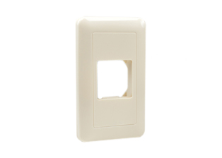 Single Wall Plate and Mounting Frame, American 2x4 Box Mount, Ivory
