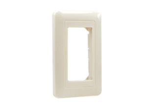 Duplex Wall Plate and Mounting Frame, Ivory