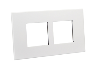 TWO GANG WALL PLATE FOR MODULAR DEVICE SURFACE MOUNT WALL BOX #79245X45-N. ACCEPTS 45mmX45mm & 22.5mmX45mm SIZE MODULAR DEVICES. WHITE.

<br><font color="yellow">Notes: </font> 
<br><font color="yellow">*</font> Requires one #79270X45-N modular device mounting frame.
<br><font color="yellow">*</font>  View related products listings below for modular outlets, GFCI/RCBO circuit breakers, overload circuit breakers, switches and other accessories.


 