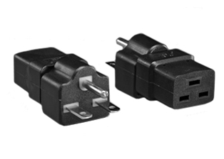 ADAPTER, 15 AMPERE-250 VOLT NEMA 6-15P PLUG, IEC 60320 C-19 CONNECTOR, CONNECTS C-19 CONNECTOR WITH IEC 60320 C-20 PLUGS, C-20 POWER CORDS, C-20 POWER INLETS, 2 POLE-3 WIRE GROUNDING (2P+E). BLACK.

<br><font color="yellow">Notes: </font> 
<br><font color="yellow">*</font> NEMA 6-15P plug connects with NEMA 6-15R and NEMA 6-20R outlets.
<br><font color="yellow">*</font> "Y" type splitter adapter, C-19, C-20 plug adapters, IEC 60320 C-13, C-14, C-15, C-5, C-7 plug adapters, European adapters are listed below in related products. Scroll down to view.
