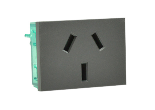 ARGENTINA 20A-250V MODULAR OUTLET TYPE I (AR2-20R), 37mmX50mm SIZE, SHUTTERED CONTACTS, 2 POLE-3 WIRE GROUNDING (2P+E), WALL BOX, PANEL, DIN RAIL MOUNT. DARK GRAY. Terminal screws torque = 0.8Nm 
 

<br><font color="yellow">Notes: </font> 

<br><font color="yellow">*</font> Outlet mounts on American 2x4 wall boxes. Requires frame # 84202-F & wall plate # 84702 (White).  Options: Dark Gray, Chrome.

<br><font color="yellow">*</font> Weatherproof Cover # 84202-WP, IP 55 rated, Mounts on American 2X4 Wall box or Panel Mount.   
  
<br><font color="yellow">*</font> Outlet mounts on American 4x4 wall boxes. Requires frame # 84203-F & wall plate # 84705 (White).  Options: Dark Gray, Chrome. 
 
<br><font color="yellow">*</font> Outlet Panel Mounts. Requires frame # 84455 (White) Option: Dark Gray. DIN Rail mount. Requires frame # 84449. White. 

<br><font color="yellow">*</font> Surface mount wall boxes, View # 84443 series. Surface mount weatherproof box , IP 55 rated # 84446. White.

 <br><font color="yellow">*</font> Scroll down in related products to view South America, Argentina, Brazil, Chile, Peru plugs, outlets, GFCI/RCD sockets, power cords, power strips, plug adapters for all South America countries.
 