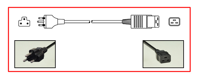 THAILAND 16 AMPERE-250 VOLT POWER CORD, TIS 166-2549 PLUG, TISI TYPE O [TH1-16P], H05VV-F 1.5mm2 CORDAGE, IEC 60320 C-19 CONNECTOR, 2 POLE-3 WIRE GROUNDING [2P+E]. 2.5 METERS [8FT-2IN] [98"] LONG. BLACK.
<br><font color="yellow">Length: 2.5 METERS [8FT-2IN]</font>
 

<br><font color="yellow">Notes: </font> 
<BR><font color="yellow">*>>></font> TIS STANDARD 166-2549 Mandatory effective date November 2020.
<br><font color="yellow">*</font> Plug connects with Thailand TIS 2432-2555 Type O Sockets & International Universal Sockets. View:  <a href="https://internationalconfig.com/icc6.asp?item=85100X45D" style="text-decoration: none">Thailand Receptacles, Outlets </a>.