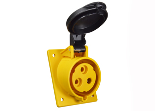 IEC 60309 (4h) PIN & SLEEVE PANEL MOUNT ANGLED RECEPTACLE OUTLET, 30 AMPERE-120 VOLT, SPLASHPROOF (IP44), 2 POLE-3 WIRE GROUNDING (2P+E), CEE 17, IEC 309, NYLON (POLYAMIDE BODY), OPERATING TEMP. = -25�C TO +80�C. 60mmX73mm C TO C MOUNTING. YELLOW.

<br><font color="yellow">Notes: </font> 
<br><font color="yellow">*</font> 888-1228-NS has internal wiring polarity orientation designed for use in North America and therefore is C(UL)US approved. If point of use for this product is outside North America use our 999 series pin and sleeve devices which meet approvals and polarity requirements for European countries. <a href="https://internationalconfig.com/icc6.asp?item=999-1228-NS" style="text-decoration: none">999 Series Link</a>
<br><font color="yellow">*</font> Scroll down to view additional yellow IEC 60309 (4h) devices listed below in the related products or download the IEC 60309 Pin & Sleeve Brochure to view the entire range of pin and sleeve devices.
