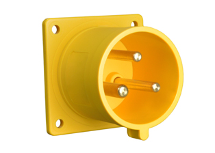 IEC 60309 (4h) PIN & SLEEVE PANEL MOUNT FLANGED INLET, 30 AMPERE-120 VOLT, SPLASHPROOF (IP44), 2 POLE-3 WIRE GROUNDING (2P+E), CEE 17, IEC 309, NYLON (POLYAMIDE BODY), OPERATING TEMP. = -25°C TO +80°C. 56mmX56mm C TO C MOUNTING. YELLOW. 

<br><font color="yellow">Notes: </font> 
<br><font color="yellow">*</font> 888-6234-NS has internal wiring polarity orientation designed for use in North America and therefore is C(UL)US approved. If point of use for this product is outside North America use our 999 series pin and sleeve devices which meet approvals and polarity requirements for European countries. <a href="https://internationalconfig.com/icc6.asp?item=999-6234-NS" style="text-decoration: none">999 Series Link</a>
<br><font color="yellow">*</font> Scroll down to view additional yellow IEC 60309 (4h) devices listed below in the related products or download the IEC 60309 Pin & Sleeve Brochure to view the entire range of pin and sleeve devices.
