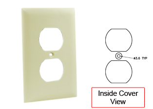 AMERICAN UL514A DUPLEX OUTLET WALL PLATE, NYLON. IVORY.

<br><font color="yellow">Notes: </font> 
<br><font color="yellow">*</font> Mounts on American 2x4 size wall boxes.  