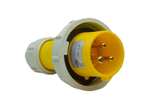 IEC 60309 (4h) PIN & SLEEVE PLUG, 16 AMPERE 110-130 VOLT, 50/60 HZ, WATERTIGHT (IP67), 2 POLE-3 WIRE GROUNDING (2P+E), CEE 17, IEC 309, COMPRESSION STRAIN RELIEF, NYLON (POLYAMIDE BODY), OPERATING TEMP. = -25C TO +80C. YELLOW. 

<br><font color="yellow">Notes: </font> 
<br><font color="yellow">*</font> 999-2156-NS has internal wiring polarity orientation designed for use in countries outside of North America and therefore is only European approved. If point of use for this product is within North America use our 888 series pin and sleeve devices which meet approvals and polarity requirements for North America. <a href="https://internationalconfig.com/icc6.asp?item=888-2156-NS" style="text-decoration: none">888 Series Link</a>
<br><font color="yellow">*</font> Scroll down to view additional yellow IEC 60309 (4h) devices listed below in the related products or <BR>download the IEC 60309 Pin & Sleeve Brochure to view pin and sleeve devices.